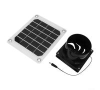 Ventola di aspirazione solare da 12 V, 20 W, per fuori-rete, per uso camper, serra e habitat per animali domestici, con girante a 9 pale e resistenza a tutte le condizioni atmosferiche