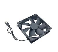 Ventola di aspirazione USB 12 V con cuscinetto a fluido, dimensioni: 120 mm x 120 mm x 25 mm e 80 mm x 80 mm x 25 mm (12 cm)