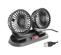 Ventola di auto portatile a 2 velocità di raffreddamento a doppia testa di raffreddamento regolabile pieghevole & mini basso rumore per carrello auto utensile per veicoli e
