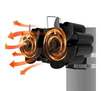 Ventola di calore per stufa a legna, ventilatore per stufa a legna azionata a calore, ventilatore per stufa a pellet, ventilatore da parete per stufa a legna, ventilatore termico basso