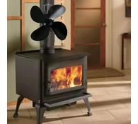 Ventola di circolazione del calore del camino alimentata dal calore della stufa utilizzando un design a 4 pale per un funzionamento silenzioso e lega di alluminio per prestazioni di lunga durata