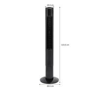 Ventola di colonna oceanica - 50 W - Altezza 110 cm - Oscillazione automatica - Remoto Control - Timer - Black