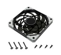 Ventola di Raffreddamento 12cm Pwm per Computer Desktop, Nero | Cuscinetto Idraulico Silenzioso, Aspirazione Aria e Dissipazione Calore, ABS per Chassis a Raffreddamento ad Acqua