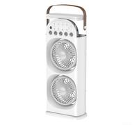 Ventola di raffreddamento a 5 porte USB per scrivania, 600 ml, luci LED per aromaterapia, oscillante e regolabile, ventola a 3 velocità per ufficio e uso domestico