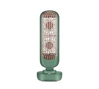 Ventola di raffreddamento a doppia foglia Ventilatore da tavolo a torre regolabile a 3 velocità ad aria silenziosa scrivania portatile USB ricaricabile Comfort Raffreddamento Silenzioso(Green)