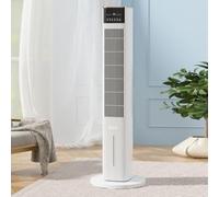 Ventola di raffreddamento a torre silenziosa, con design oscillante senza lama, 3 velocità e 3 modalità di vento, timer da 15 ore, ventilatore portatile da terra per camera da letto, soggiorno e