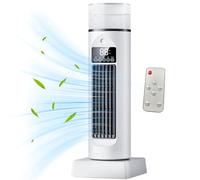 Ventola di raffreddamento ad, ventola della torre di 2 in 1 6 in 1 con umidificazione, 120 ° oscillante, timer 6H, silenzio, condizionatore d'aria portatile display a LED con remoto per il soggi