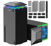 Ventola di raffreddamento aggiornata per console Xbox Series X, Gorixer AI Control Ventola di velocità regolabile automatica/manuale con filtro antipolvere e 7 luci RGB, sistema di raffreddamento