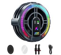 Ventola di raffreddamento Ai con luce RGB e display digitale per telefoni cellulari, radiatore portatile da gioco con clip di aspirazione, colore nero, interfaccia di alimentazione di tipo C