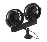 Ventola Di Raffreddamento Automatico - Fan Di Auto Testa Duaal | Pallatore Elettrico Doppia Testa Gadget Fresco Condizionatore A 360 Gradi Rotanti, 3 Velocità Aspirazione Tazza 12