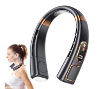 Ventola di raffreddamento da collo, ricaricabile tramite USB, ventilatore portatile da collo con flusso d'aria a 5 velocità per sport all'aperto, viaggi, escursioni, passeggiate, spiaggia, campeggio