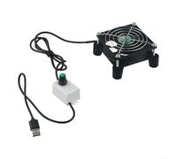 Ventola di raffreddamento DC 5 V USB 80 mm con copertura in rete e interruttore per router e TV Box, funzionamento silenzioso e velocità della ventola regolabile (4#)