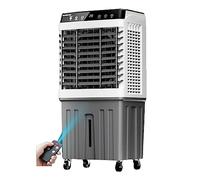 Ventola di raffreddamento dell'aria evaporativa, unità CA mobile con 3 velocità del vento e oscillazione, timer 24 ore, capacità 30-100 l, per casa, ufficio, scuola, su ruote