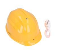 Ventola di Raffreddamento Elmetto Casco Industriale con Batteria Ricaricabile da 7000mAh Ventole Rimovibili a Raffreddamento Rapido e Faro per Edilizia Mineraria Lavori all'Aperto