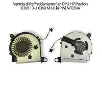 Ventola di Raffreddamento Fan CPU HP Pavilion X360 13-U X360 M3-U [4 PIN] NFB59A