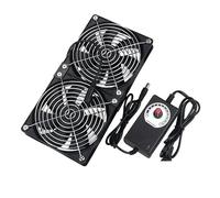 Ventola di raffreddamento for PC server da 120 mm, 3000 giri/min, con controller, doppia tensione 12 V/220 V, radiatore for chassis di workstation for mining BTC per interni(2 Fan)