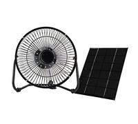 Ventola di raffreddamento in ferro e pannello solare USB 20,3 cm 2,5 W/5 W 5 V per piccoli pollai, kit di ventilatori per pannelli solari, serre, capannoni, case per animali domestici, scarico