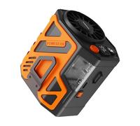 Ventola di raffreddamento in vita, ventole portatili e forti, con display digitale, ricaricabile, ventilatore personale per esterni, dispositivo di raffreddamento leggero per campeggio, viaggi