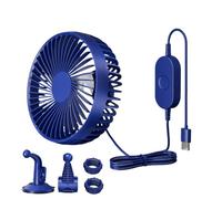 Ventola di raffreddamento per auto, ventilatore elettrico a 3 velocità per auto, ventilatore silenzioso e potente con flusso d'aria regolabile per camion, camper, campeggio, casa e vai