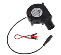 Ventola di raffreddamento per barbecue 7530 per ventole CC 12 V 1,5 A, senza spazzole, ingresso 5,5 x 2,1 mm, 2500R 7530, con condotto dell'aria e cavo a clip