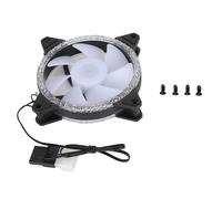 Ventola di raffreddamento per case da 120 mm con doppio anello luminoso a LED RGB, soluzione di raffreddamento silenziosa con luminositÃ regolabile,