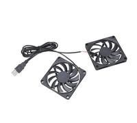 Ventola di raffreddamento per case del computer 8010 ad alto flusso d'aria, 2 pezzi, 5 V CC, 0,21 A, per sistemi di ventilazione elettronici