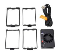 Ventola di Raffreddamento per Fotocamera, Ventola di Raffreddamento Intelligente Regolabile con Display della Temperatura, 4 Clip di Montaggio, per Fotocamere A7M4 ZVE1 A6700