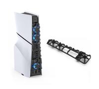 Ventola di raffreddamento Per PS5 Slim Console con 3 ventole Ventola posteriore per PS5Slim Ventola di raffreddamento con luce LED Sistema di raffreddamento silenzioso con porta USB (BLACK)