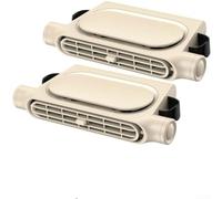 Ventola di raffreddamento per sedile auto, regolabile, tre modalità di vento, ricarica tipo C, alimentazione USB, nero e beige, per circolazione dell'aria del sedile posteriore dei veicoli (beige)