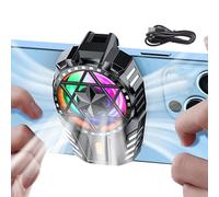 Ventola di raffreddamento per telefono - 3 ventole per cellulare, ventola del radiatore di raffreddamento, velocità regolabile, raffreddamento silenzioso, batteria ricaricabile RGB LED display |
