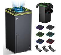 Ventola di raffreddamento per Xbox Series X con filtro antipolvere e 13 modalità di luce LED RGB, accessori per sistema di raffreddamento ZAONOOL Fan con 3 ganci staccabili, ventola superiore