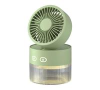 Ventola di raffreddamento personale e piccolo umidificatore 350ml con luce notturna a LED, umidificatore di ricarica aggiornamento 2025 Nuovo desktop USB