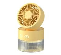 Ventola di raffreddamento personale e piccolo umidificatore 350ml con luce notturna a LED, umidificatore 2025 Aggiornamento desktop USB una nuova ricarica