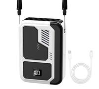 Ventola di raffreddamento personale indossabile, ventilatore portatile con clip in vita, con display digitale e raffreddamento ad aria a 3 velocità, per esterni, utilizzabile per cantiere all'aperto