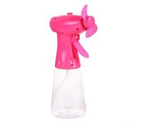 Ventola di raffreddamento portatile compatta alimentata a batteria, con serbatoio da 500 ml, spray d'acqua regolabile per un raffreddamento continuo in qualsiasi momento (rosa)
