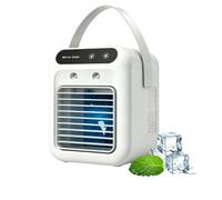 Ventola di raffreddamento portatile, mini condizionatore d'aria da tavolo 3 in 1 con serbatoio d'acqua da 500 ml, 2 velocità della ventola e 2 modalità di nebbia, unità di raffreddamento personale