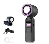 Ventola di raffreddamento portatile multifunzione portatile turbo per il ghiaccio, tecnologia con cuscinetto in gel simile ad Ac-like, 5 marce, ventilatore turbo portatile pieghevole, portatile, per