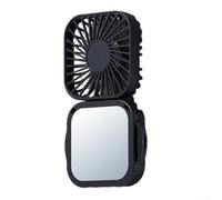 Ventola di raffreddamento portatile per auto con controllo del vento a tre velocità, motore silenzioso, attacco al collo per un facile utilizzo e una migliore circolazione dell'aria nei veicoli (nero)