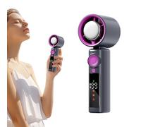 Ventola di raffreddamento portatile | Piccola turbina ventilatore portatile, display a LED a 1-199 velocità luce notturna portatile ricaricabile per viaggi cantiere campeggio