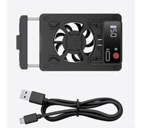 Ventola di raffreddamento ricaricabile per fotocamera, cinque livelli di velocità regolabili con supporto flessibile per fotocamera DSLR, 97 × 52 × 29 mm, per esterni