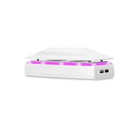 Ventola di raffreddamento superiore RGB per PS5 Pro, ventola del sistema di raffreddamento superiore con luce RGB Doppia porta USB 2.0 console per PS5 Pro
