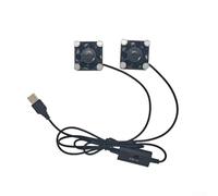 Ventola di raffreddamento USB doppia da 40 mm, IP68, impermeabile, velocità regolabile, con griglia in metallo, per computer, laptop, TV Box, router (B)