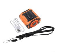 Ventola di raffreddamento USB senza fili e torcia per godersi il comfort delle mani durante le tue avventure all'aperto preferite (arancione)