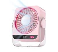 Ventola Di Raffreddamento USB - Ventola A Semiconduttore Montata A Parete Da Tavolo Ricaricabile Con Display Digitale | Raffreddatore D'aria Personale Per Ufficio In Camera Da , Dispositivo Di Ra