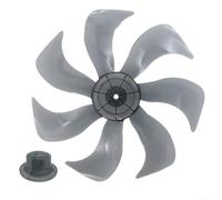 Ventola di ricambio, 35,5 cm, in polipropilene, design a 7 lame, per scrivania, con kit di installazione, colore grigio, 1 pezzo
