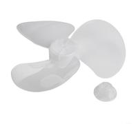 Ventola di ricambio in plastica da 30,5 cm, 3 foglie, compatibile con ventilatori da tavolo, a piedistallo da pavimento, da parete, progettato per basso rumore e resistenza al calore (bianco