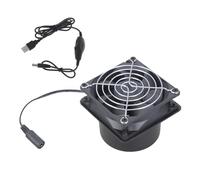 Ventola di scarico ad alta efficienza energetica 4500RPM 50CFM adatta per riparazione elettronica Solare USB compatibile flussi d'aria Controllo regolabile Workshop Ventilatore