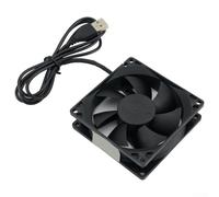 Ventola di scarico alimentata USB da 80 mm per raffreddamento router con copertura in rete rimovibile, DC 5 V 3500 giri/min, ventilatore silenzioso per uso domestico e giardino (B)