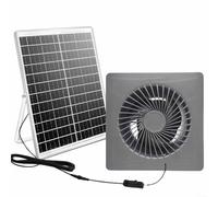 Ventola di scarico solare, 12 V CC, ad alimentazione solare, ventilatore industriale per bagno e cucina, estrattore silenzioso per animali domestici (10,2 cm)