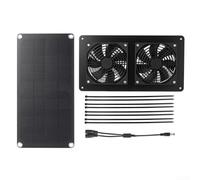 Ventola di scarico solare doppia da 10 W per pollai e capannoni per animali domestici e fuori dalla piccola struttura di griglia